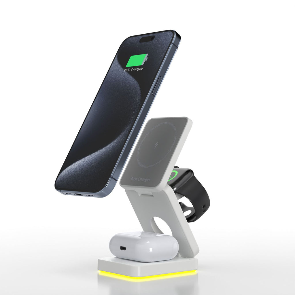 3-in-1 Foldable Magnetic Wireless Charging Stand
