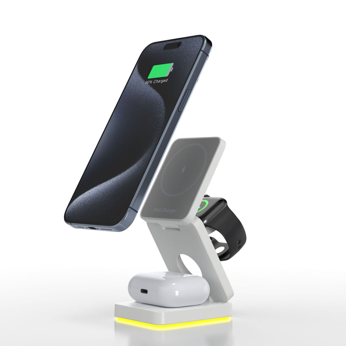 3-in-1 Foldable Magnetic Wireless Charging Stand