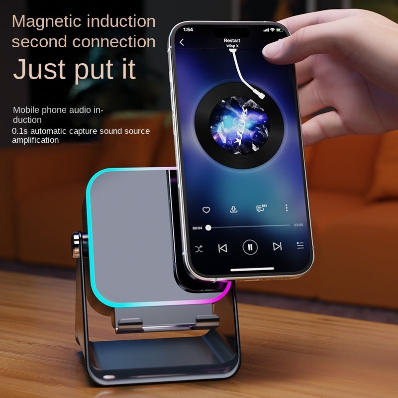 Wireless Induction Bluetooth Speaker with Ambient Light