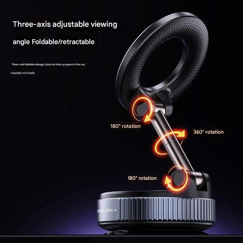 Rotating Magnetic Vacuum-Suction Car Phone Mount