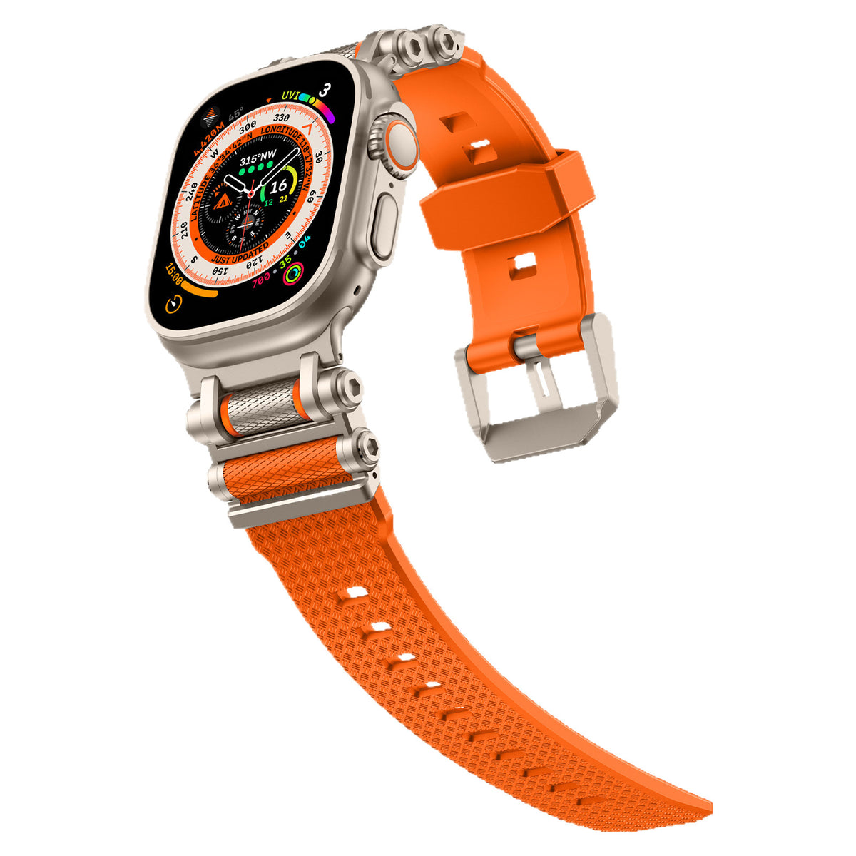 Carbon Fiber Silicone Watch Band for Apple Watch