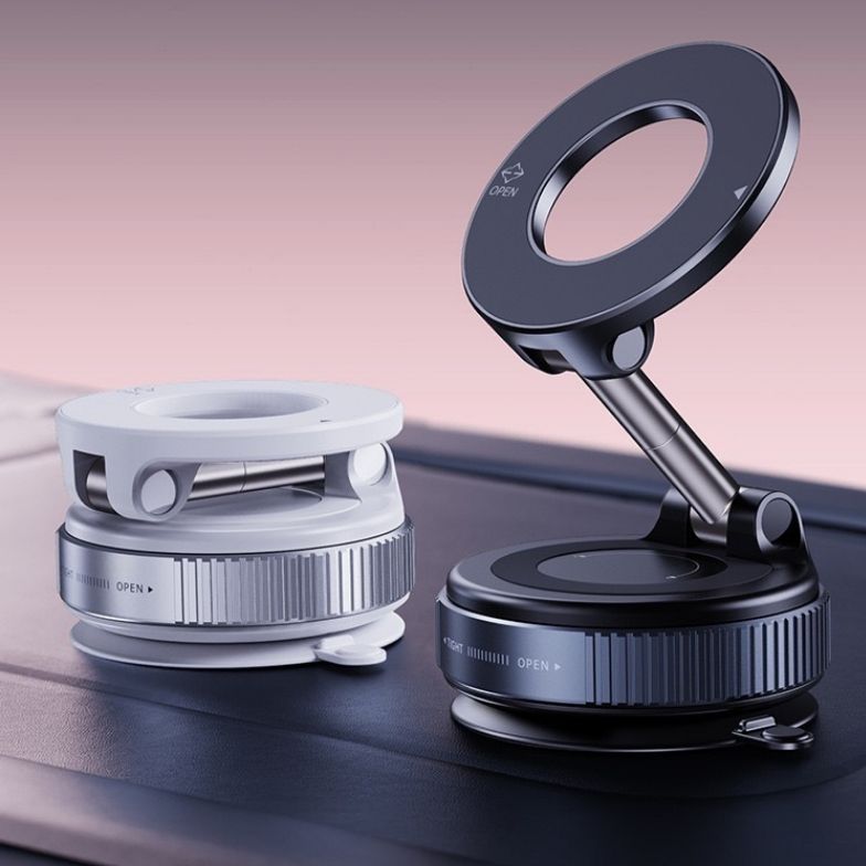 Rotating Magnetic Vacuum-Suction Car Phone Mount