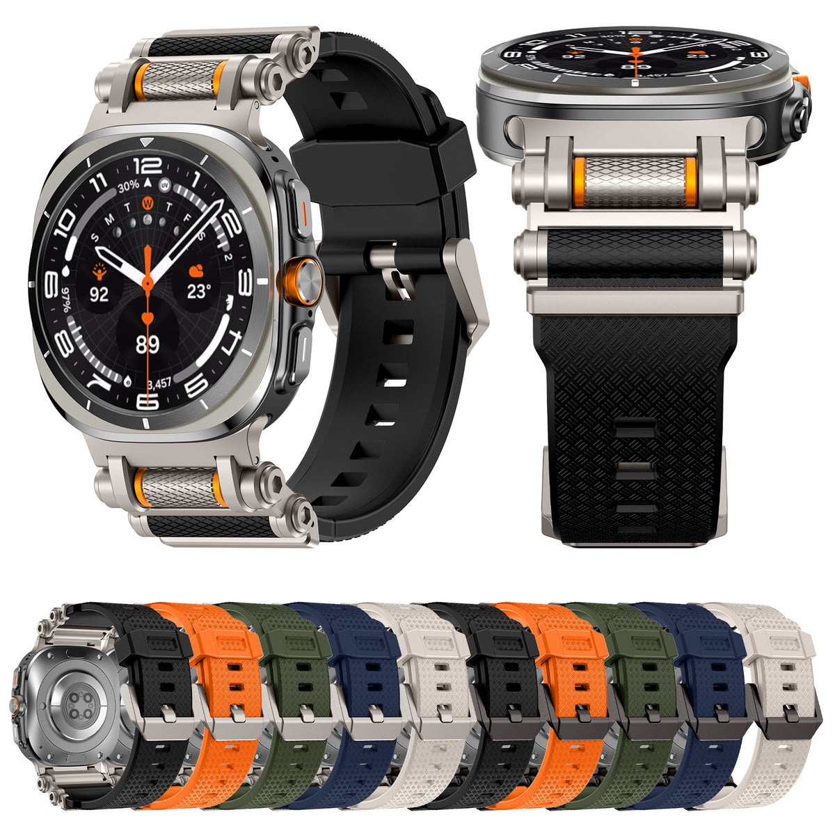 Carbon Fiber Silicone Watch Band for Apple Watch
