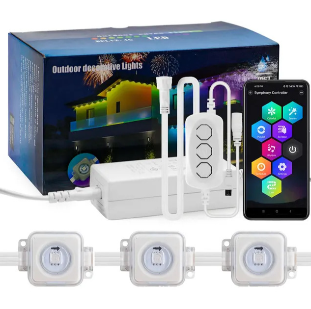 Permanent Outdoor RGB Eave Lights – 50FT or 100FT