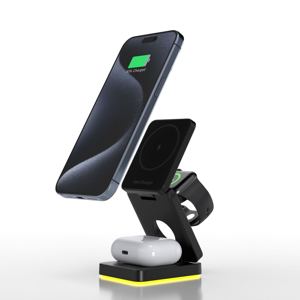 3-in-1 Foldable Magnetic Wireless Charging Stand