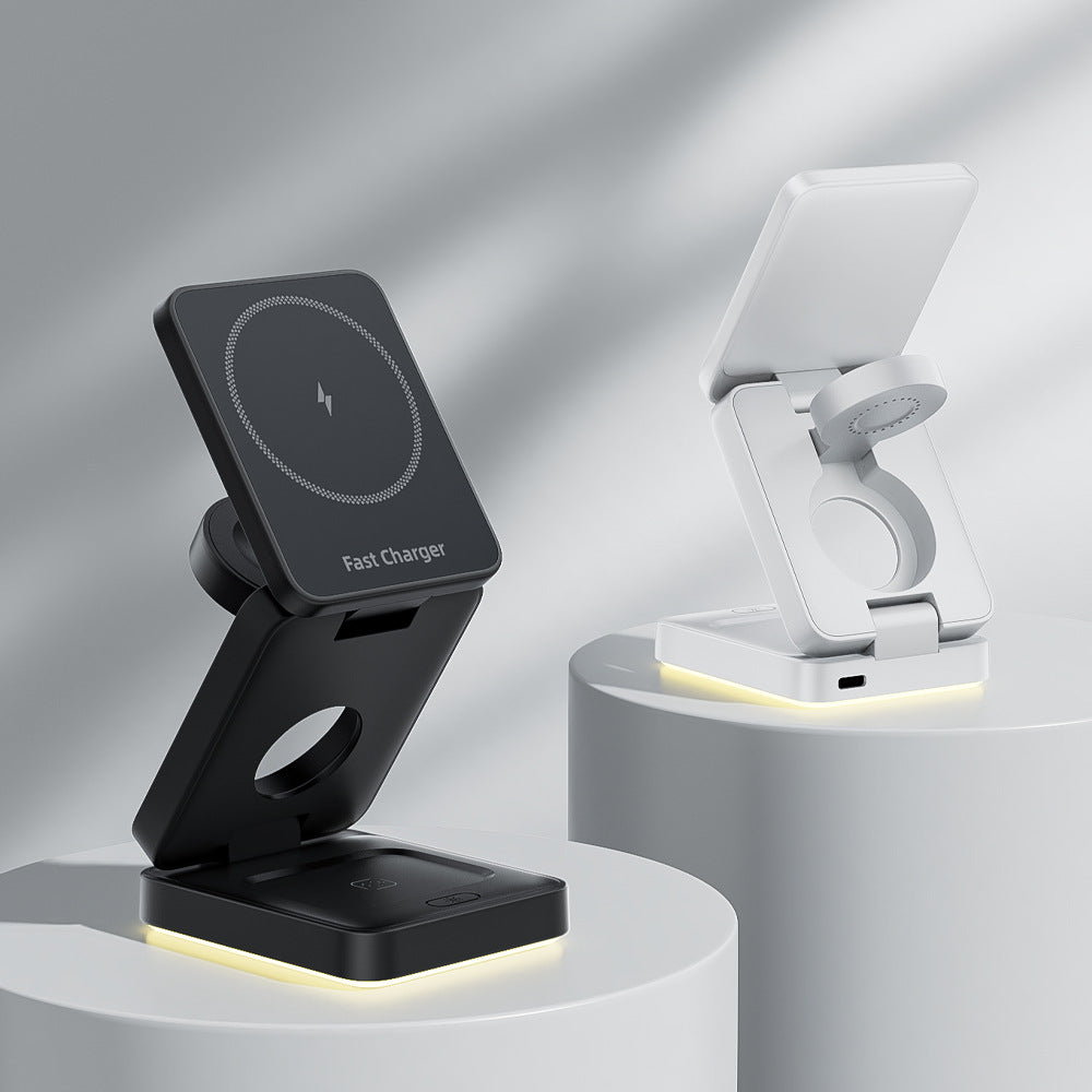 3-in-1 Foldable Magnetic Wireless Charging Stand