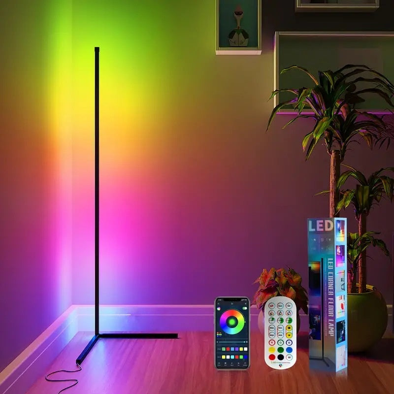 RGBIC Corner Floor Lamp with Bluetooth & Voice Control