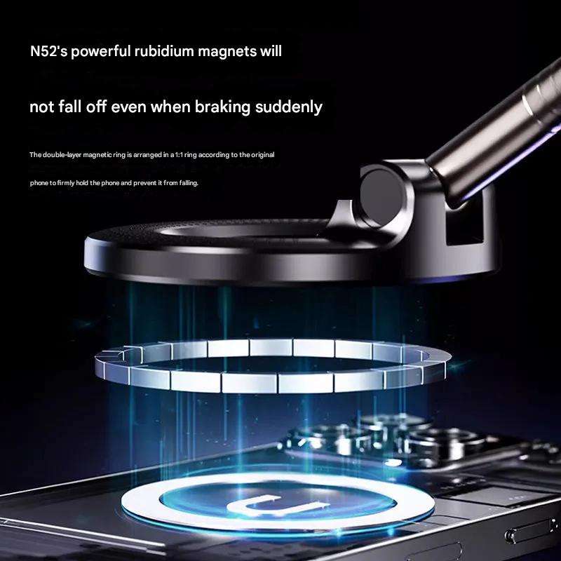 Rotating Magnetic Vacuum-Suction Car Phone Mount