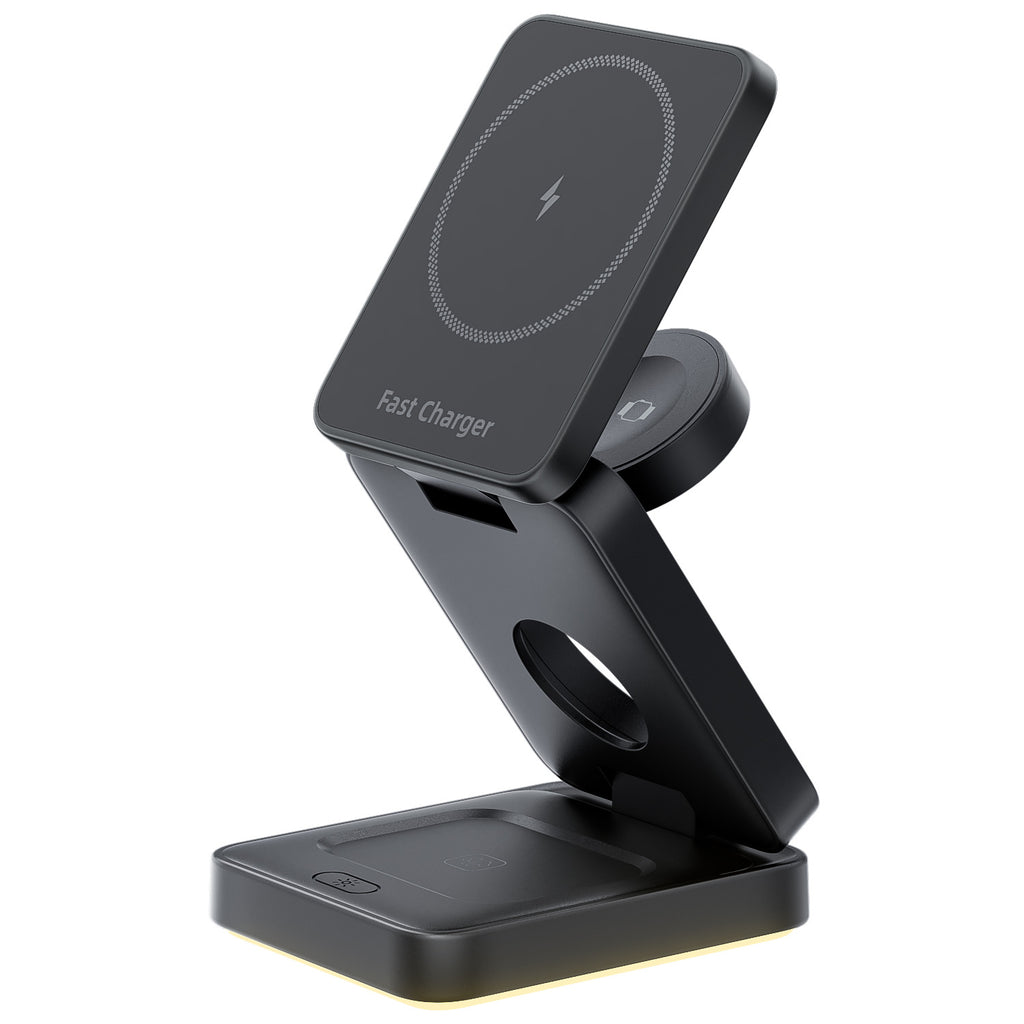 3-in-1 Foldable Magnetic Wireless Charging Stand