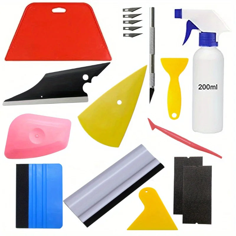 Car Window Tint Installation Tool Kit – 13 or 18 Piece