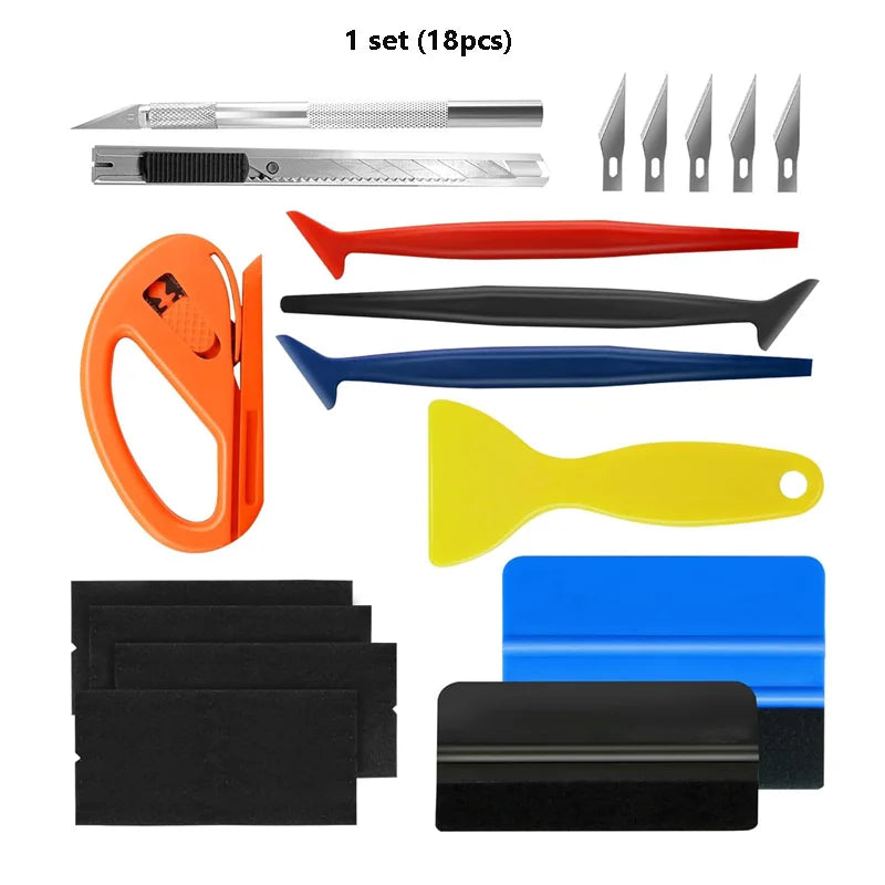 Professional Window Tint & Vinyl Wrap Tool Kit – 18 or 31 Piece