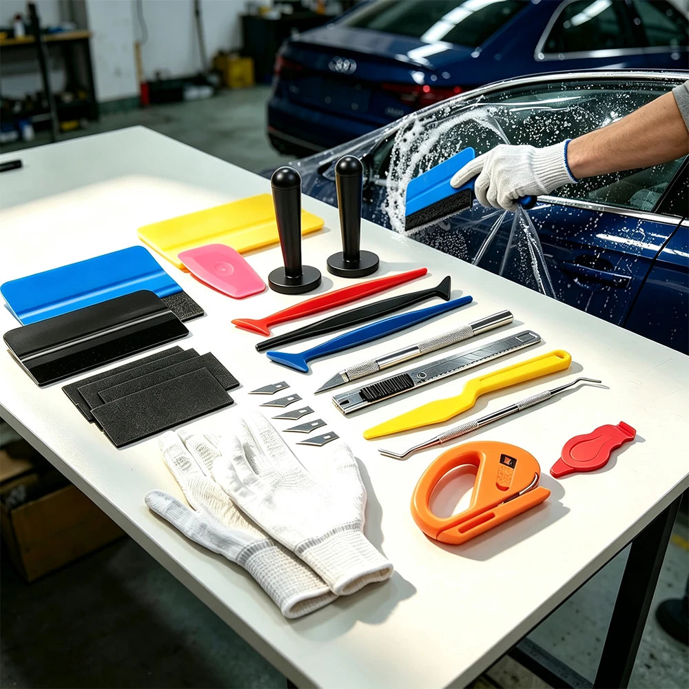Professional Window Tint & Vinyl Wrap Tool Kit – 18 or 31 Piece
