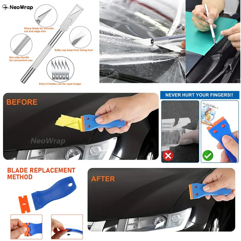Professional Window Tint & Vinyl Wrap Tool Kit – 18 or 31 Piece