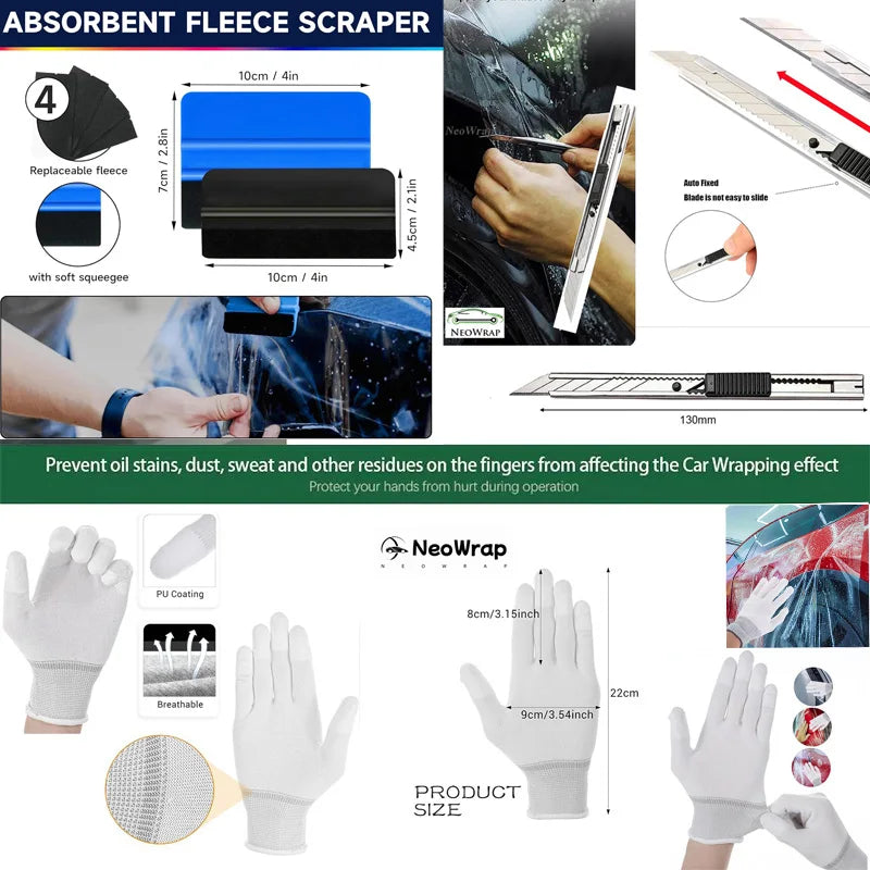 Professional Window Tint & Vinyl Wrap Tool Kit – 18 or 31 Piece