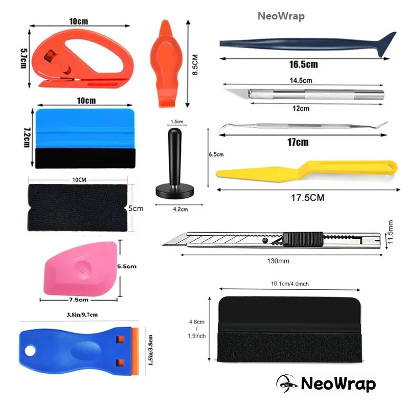 Professional Window Tint & Vinyl Wrap Tool Kit – 18 or 31 Piece